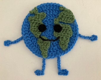 Earth Crochet Applique Pattern Instant Pdf Download