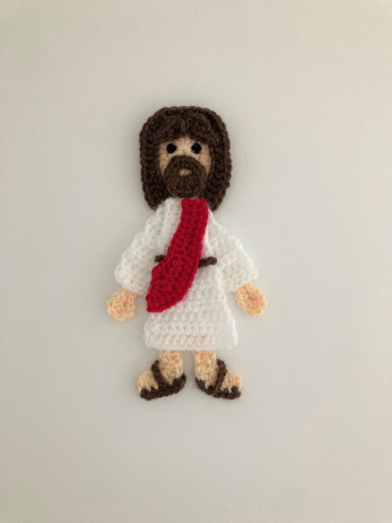 Jesus Crochet Applique Pattern Instant Pdf Download image 1