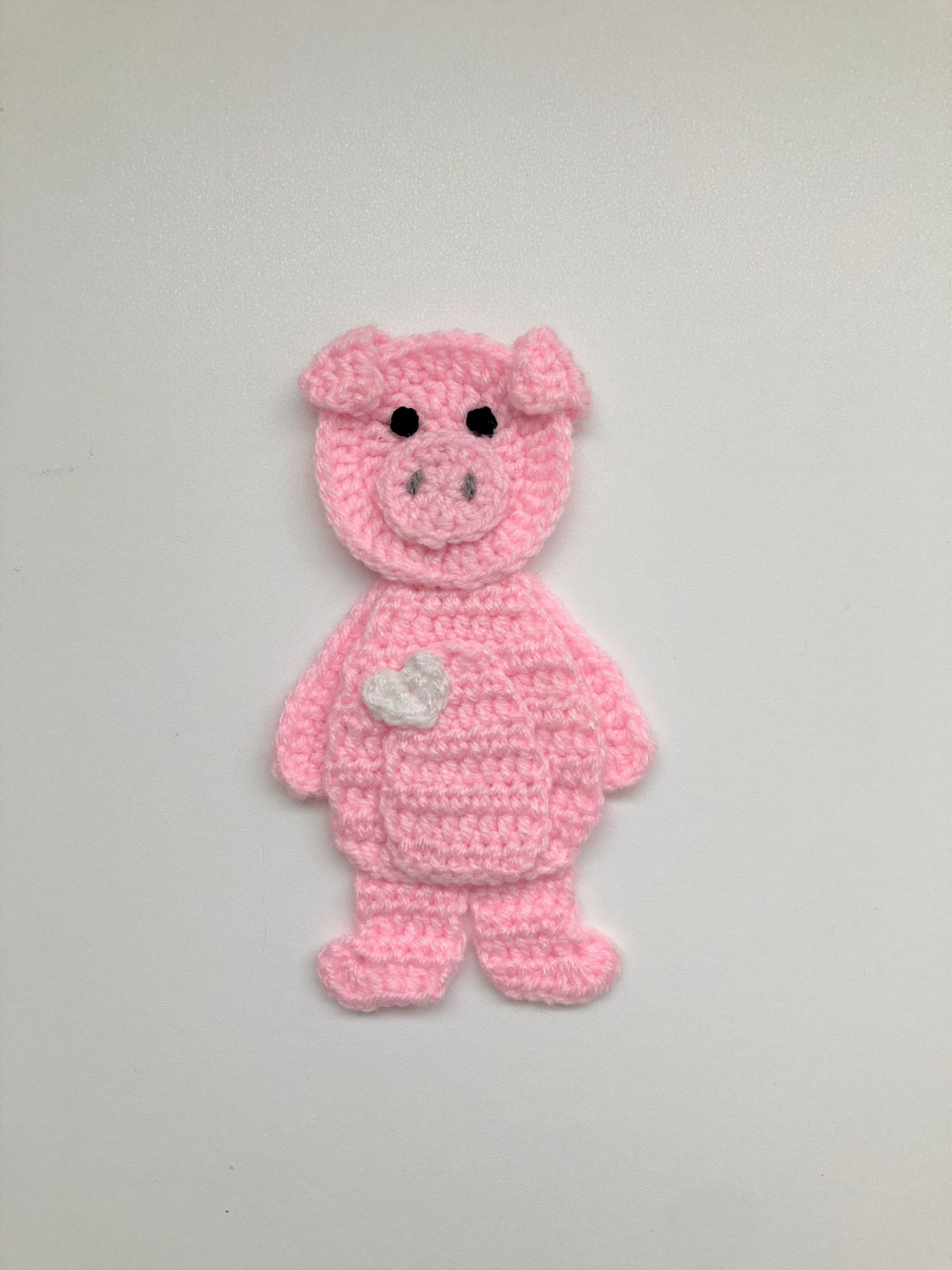 Standing Pig Crochet Applique Pattern Instant Pdf Download - Etsy
