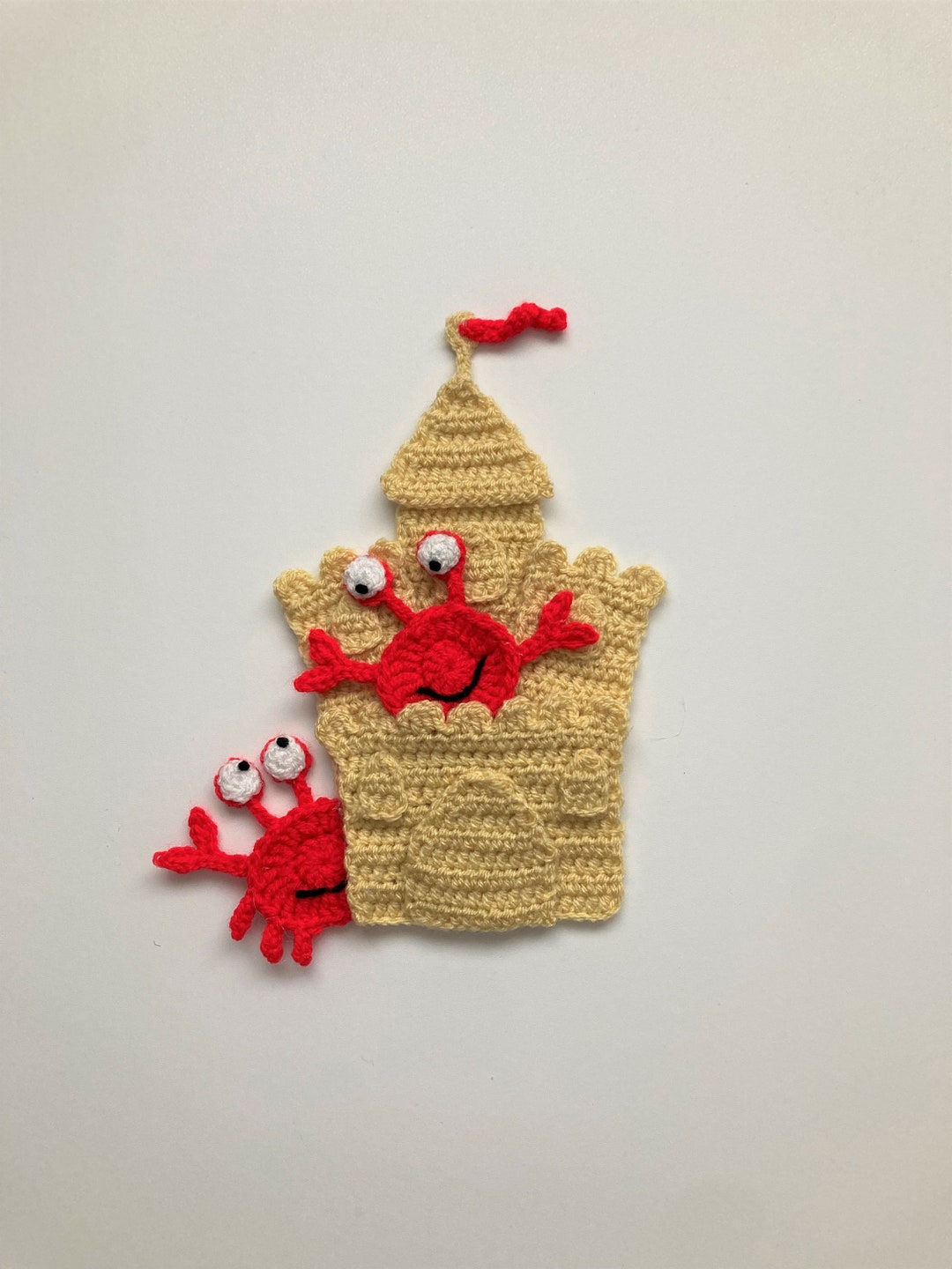 Sandcastle Crabs Crochet Applique Pattern Instant Pdf Download - Etsy