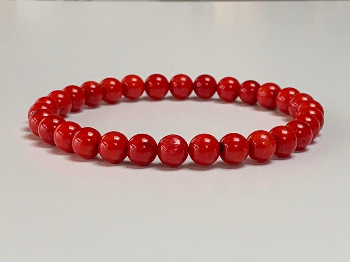 Collar De Cuentas De Vdro Rojo, Collar De Cuentas De Oro Rojo, Collar