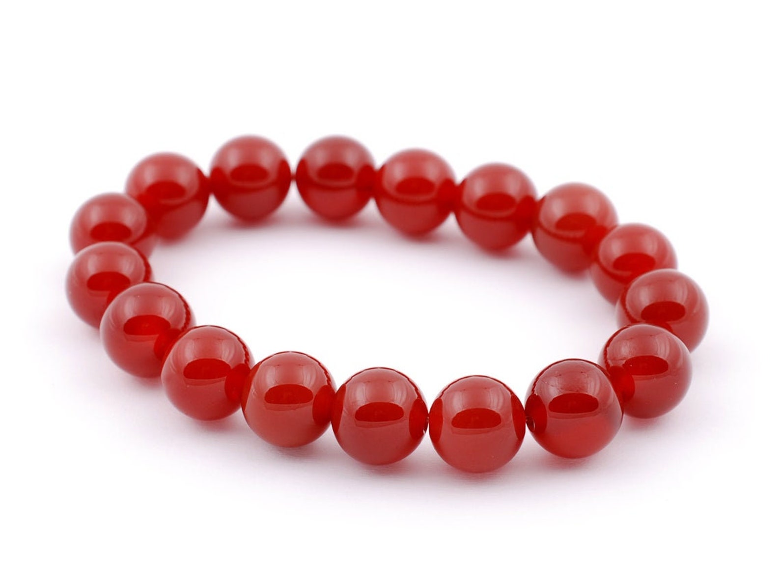 Bracelet en jade rouge de 8 mm Etsy