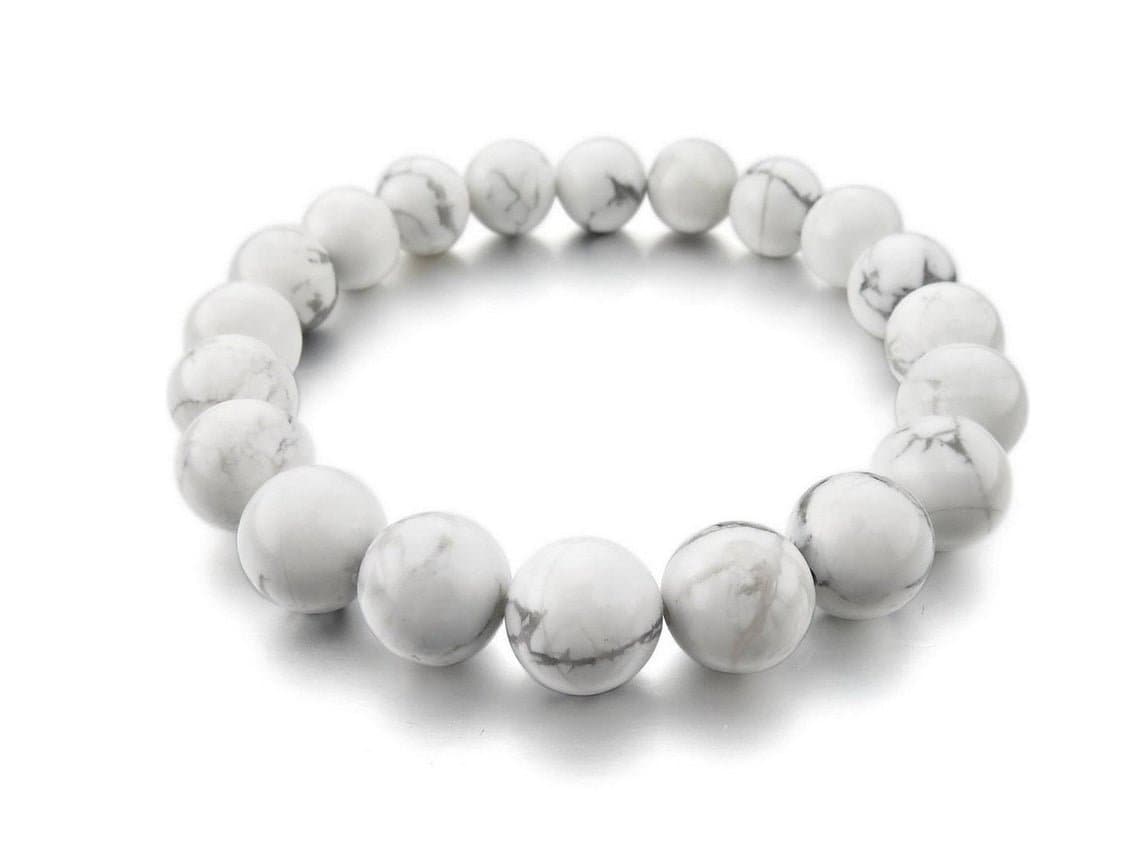 Gemini White Howlite Gemstone Bracelet for Patience