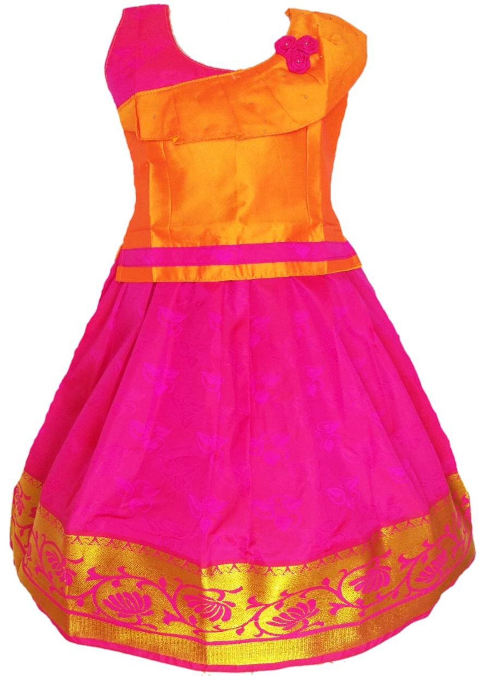 Pattu pavadai for new born babies traditional wear kids girls Etsy