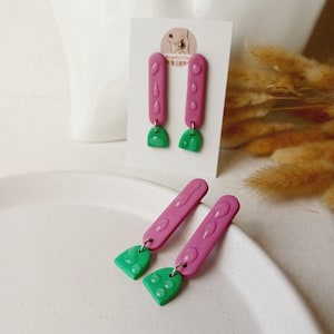 Boho gewaagde oorbellen | Handgemaakt | Kleioorbellen | Kleurrijk cadeau | Cadeau voor vriendin | Oorbellen | Statementoorbellen | Oorbellen van polymeerklei