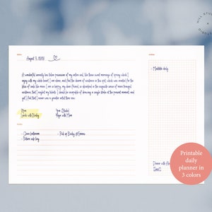 Minimalist Daily Planner | Blank Planner Template | Printable Calendar | Digital Download | Organizational Pages | A4 & US Letter