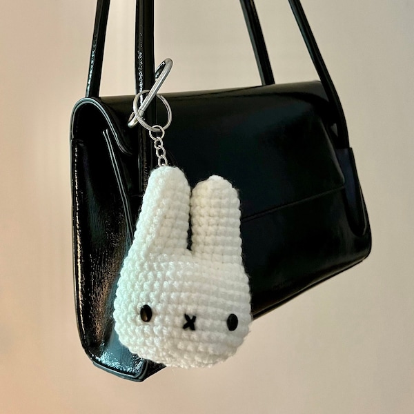 Crochet Miffy Bunny Keychain Etsy
