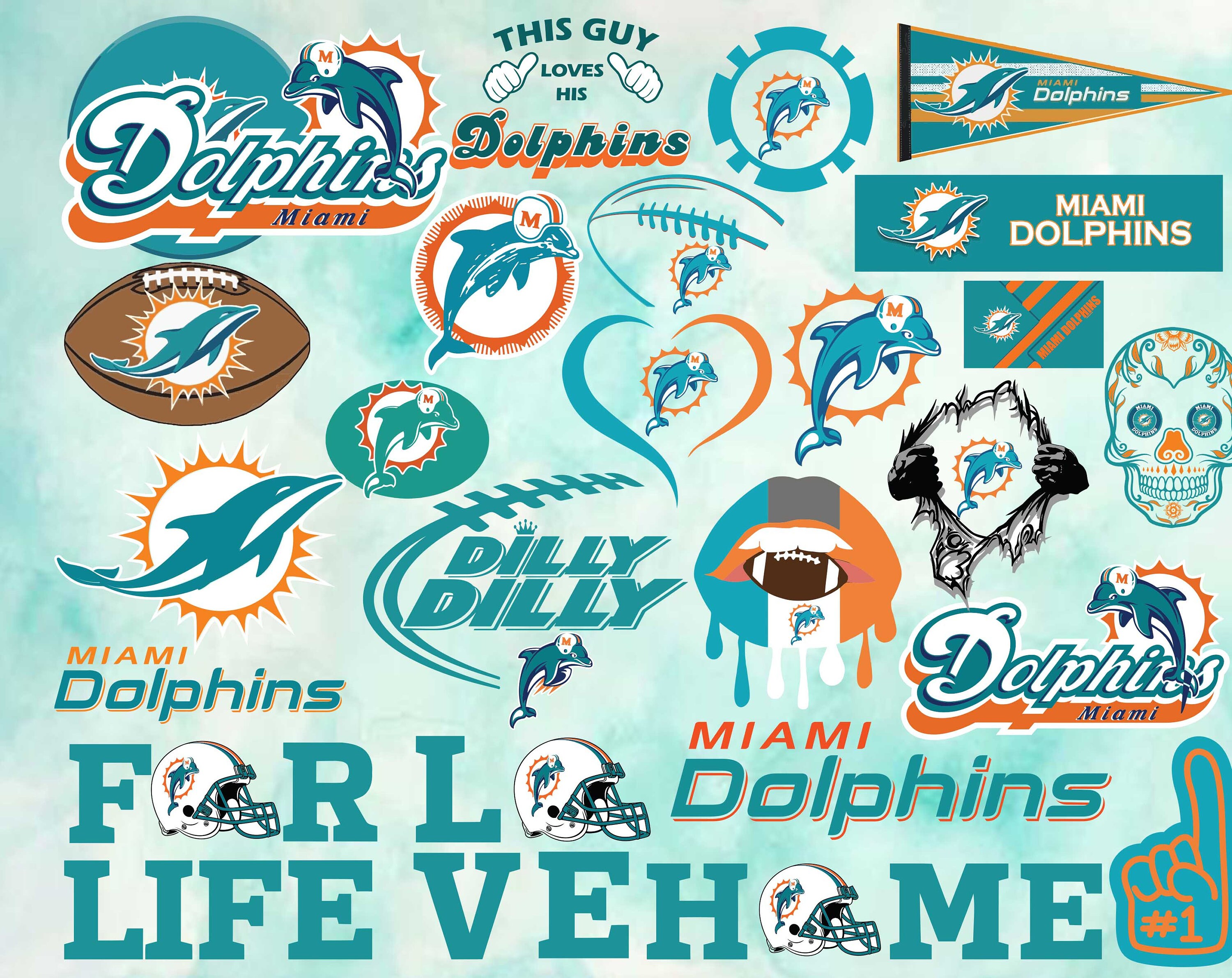 Miami Dolphins bundle svgpngdxfMiami Dolphins logo | Etsy