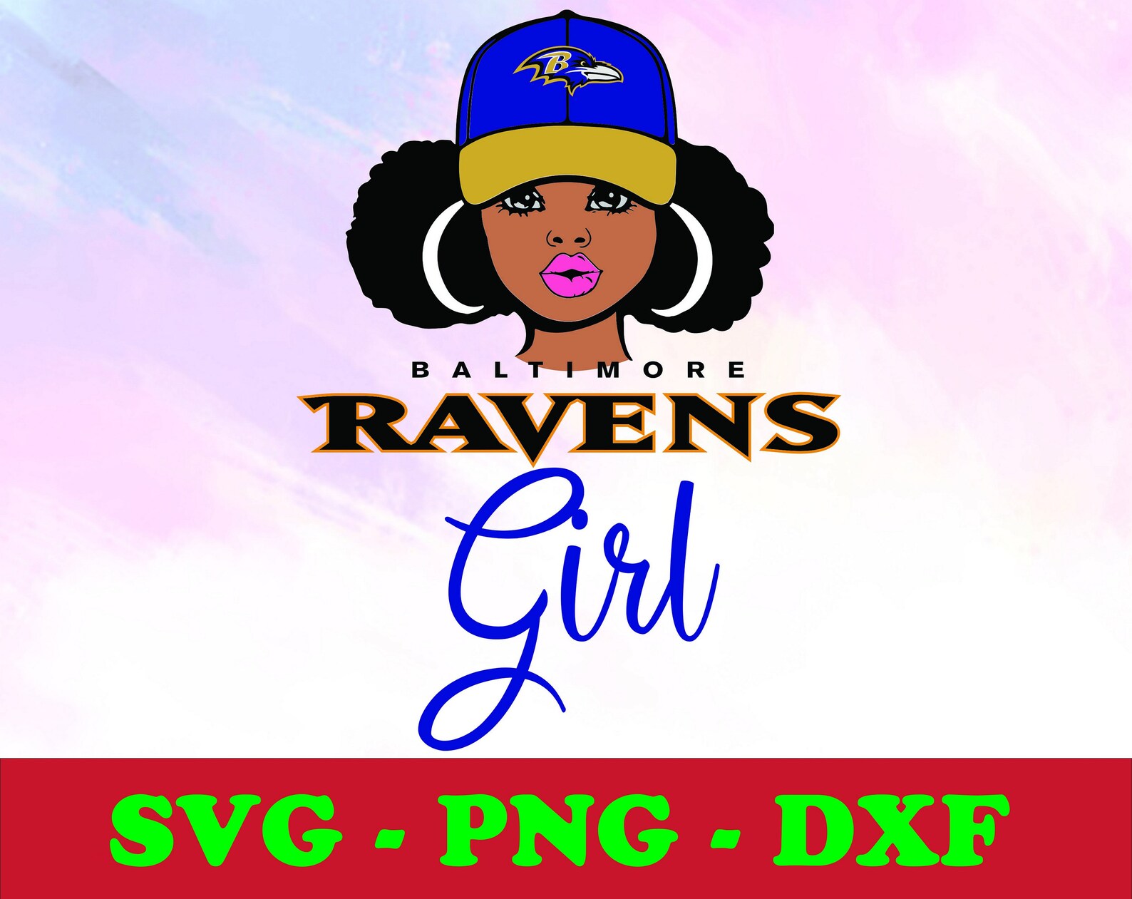 Baltimore Ravens Girl svg dxf png NFL svgdxfpng NFL logo | Etsy