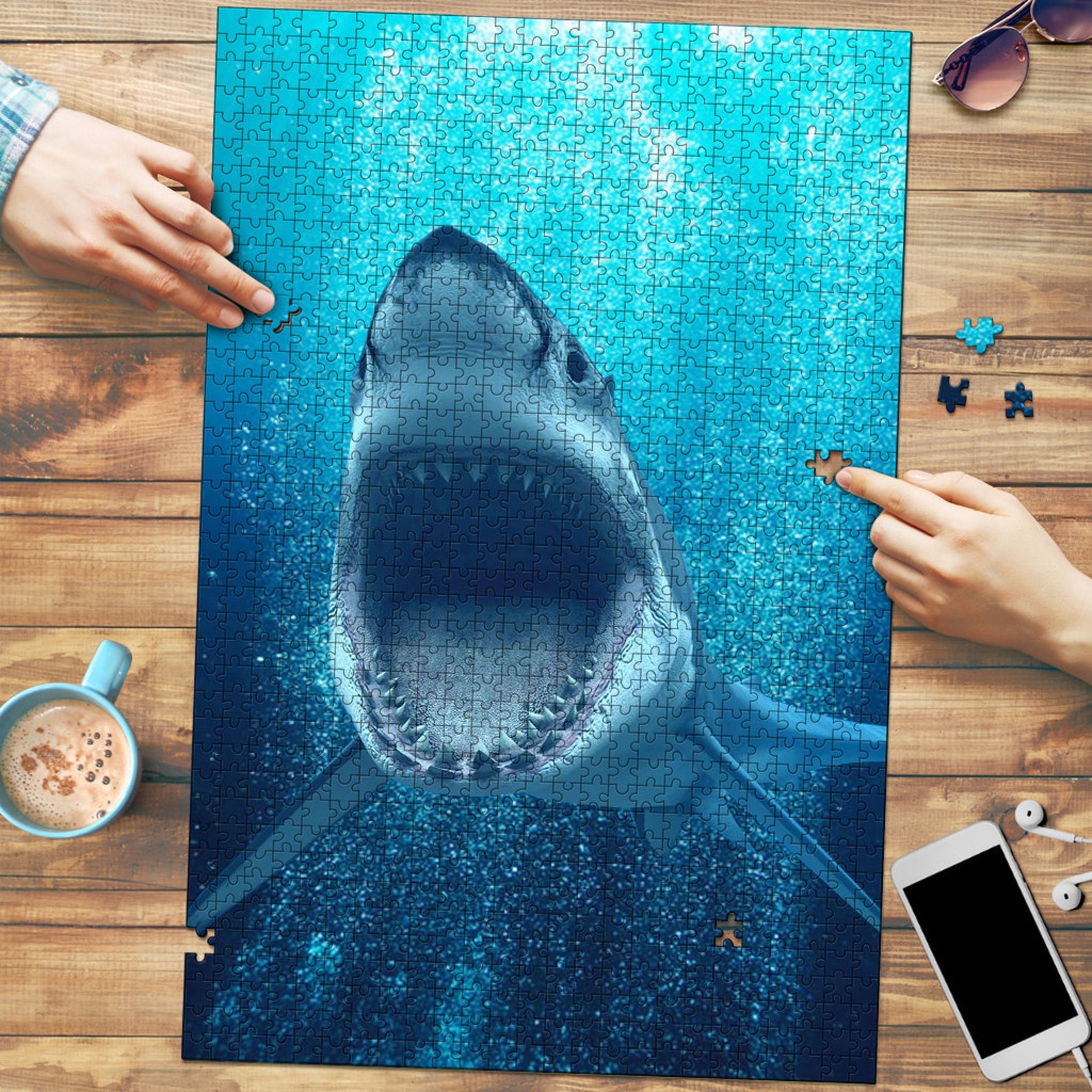 Shark Puzzle 1000 Pieces Puzzle Puzzle 500 Pieces Etsy