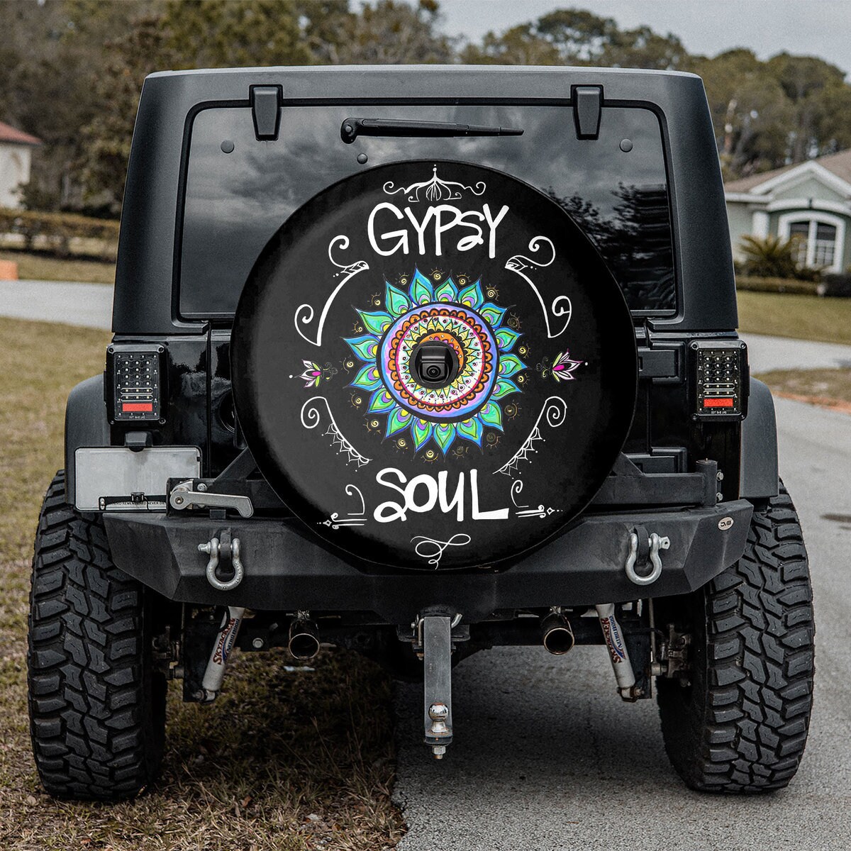 Gypsy Soul - Mandala Flower Spare Tire Cover