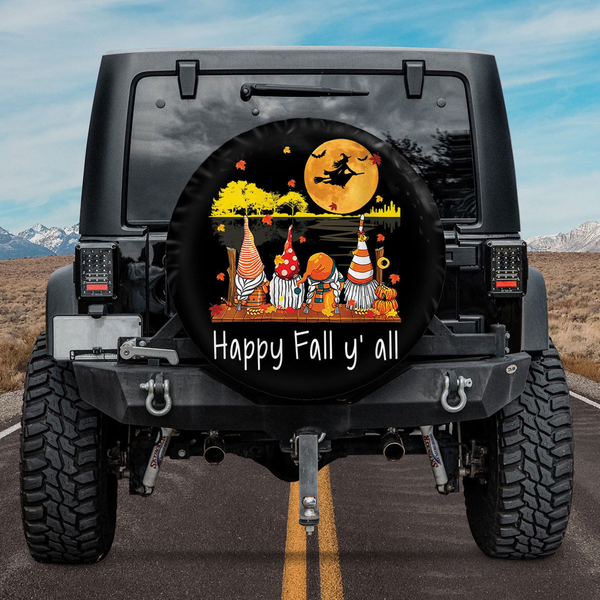 Unique Spare Tire Covers Autumn Gnomes Halloween Happy Fall Yall For Jeep Lover