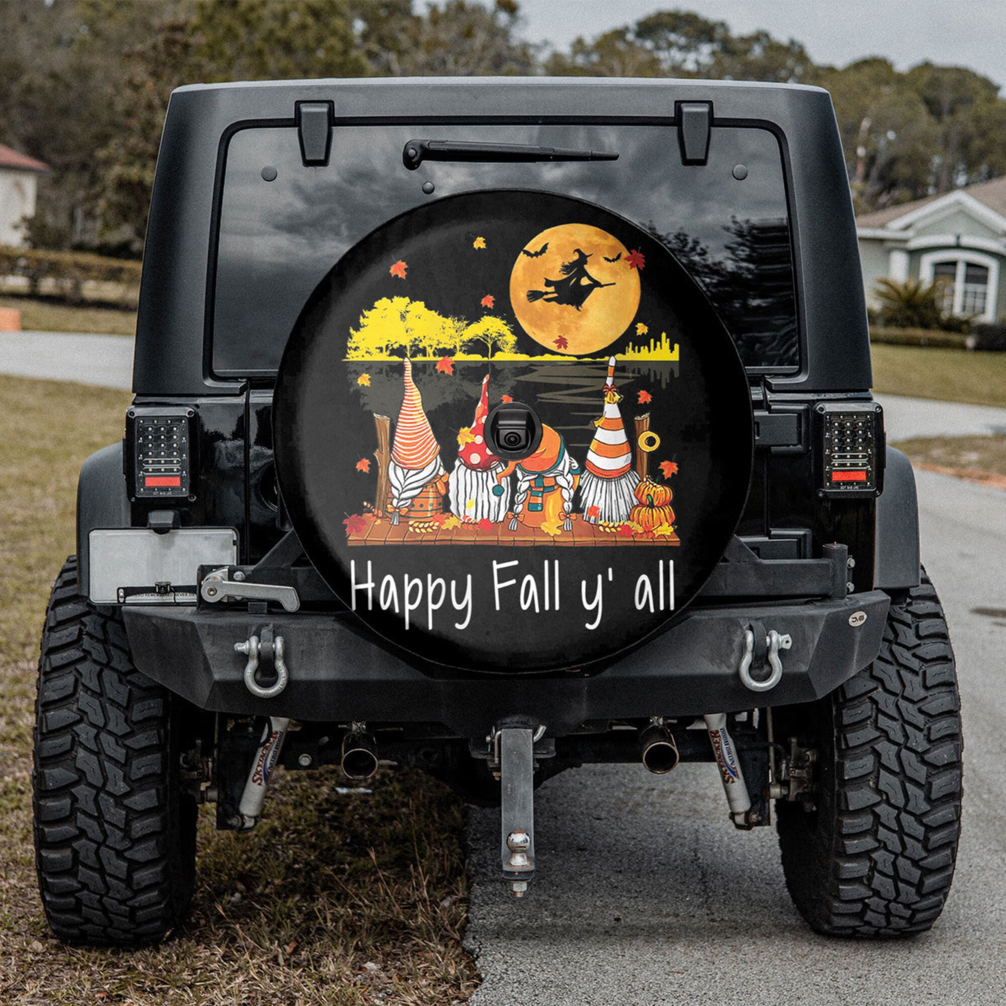 Unique Spare Tire Covers Autumn Gnomes Halloween Happy Fall Yall For Jeep Lover