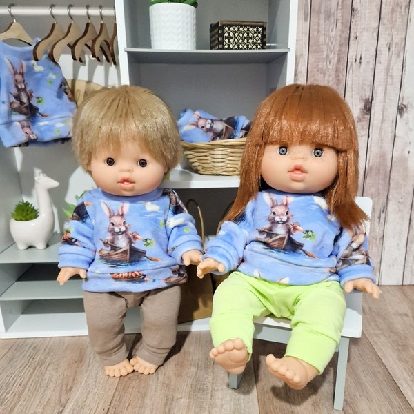 Minikane paola reina doll pullover jumper, 34cm doll dress, doll outfit, Miniland doll clothes, doll leggings, mini colettos , 34cm doll