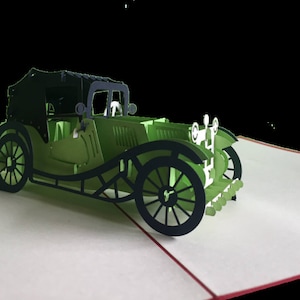 The Antique Car High Quality Popup Card (L49)