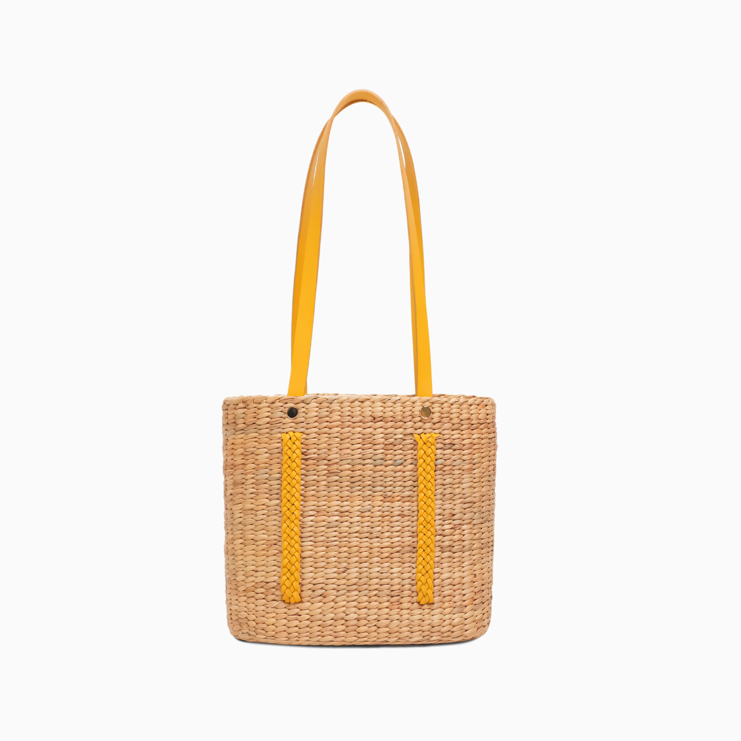Karine Seagrass, Beach Basket Bag, Seagrass Basket Bag with Leather