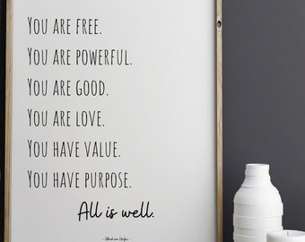 You Are Powerful All is Well Abraham Hicks Quote Esther - Etsy Norway You Are Powerful All is Well Abraham Hicks Quote Esther - Etsy Norway