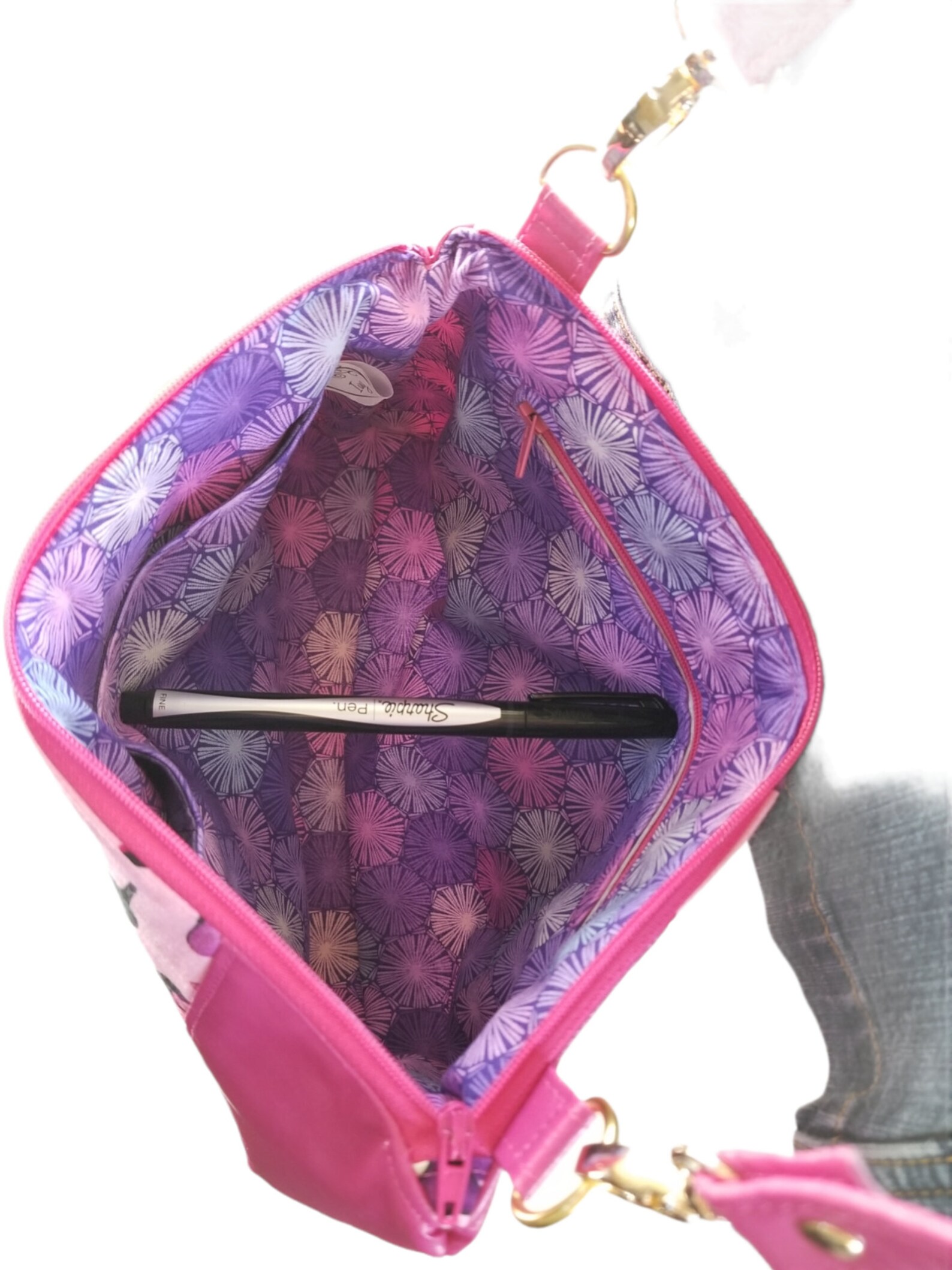 Fuchsia/Pink Crossbody Purse Etsy