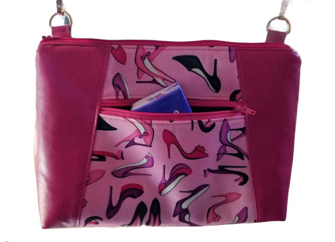 Fuchsia/Pink Crossbody Purse Etsy