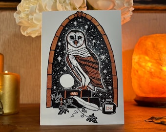 The Warlock’s window illustrated A6 Greeting card