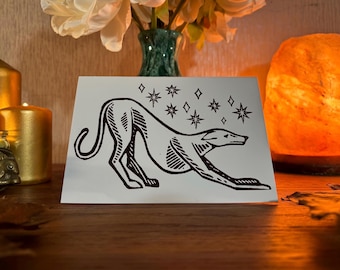 The Dog illustrated A6 Greeting card