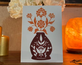 Morning Marigolds illustrated A6 Greeting card