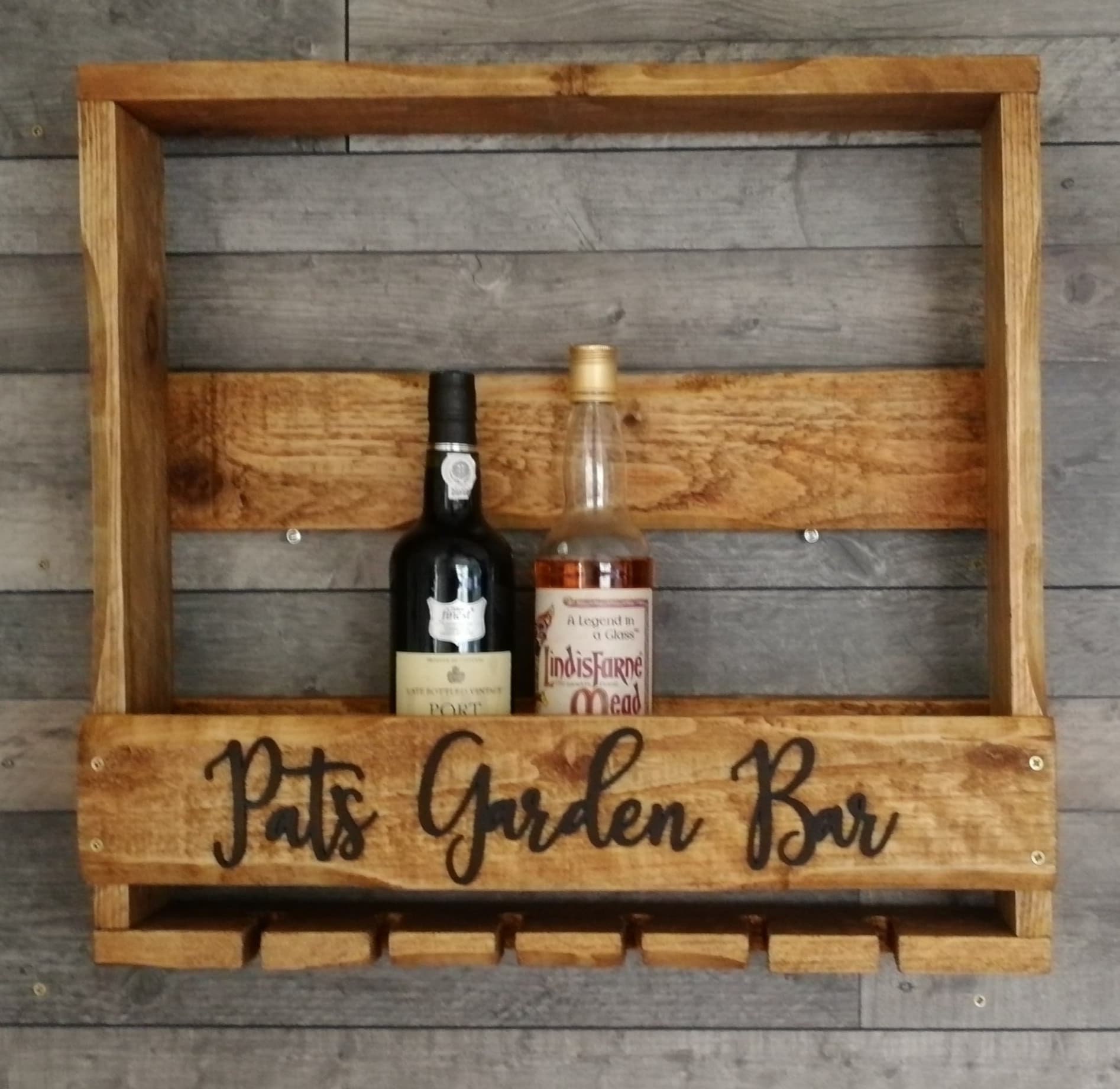 Handmade Pallet Wine Gin Bar Wall Mounted Gin Bar Wine Etsy UK