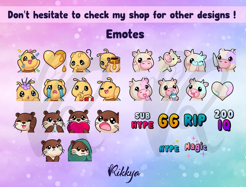 Premade stream design Instant download P2U Gamer pack Rainbow bears Twitch BitCheer Sub Badge