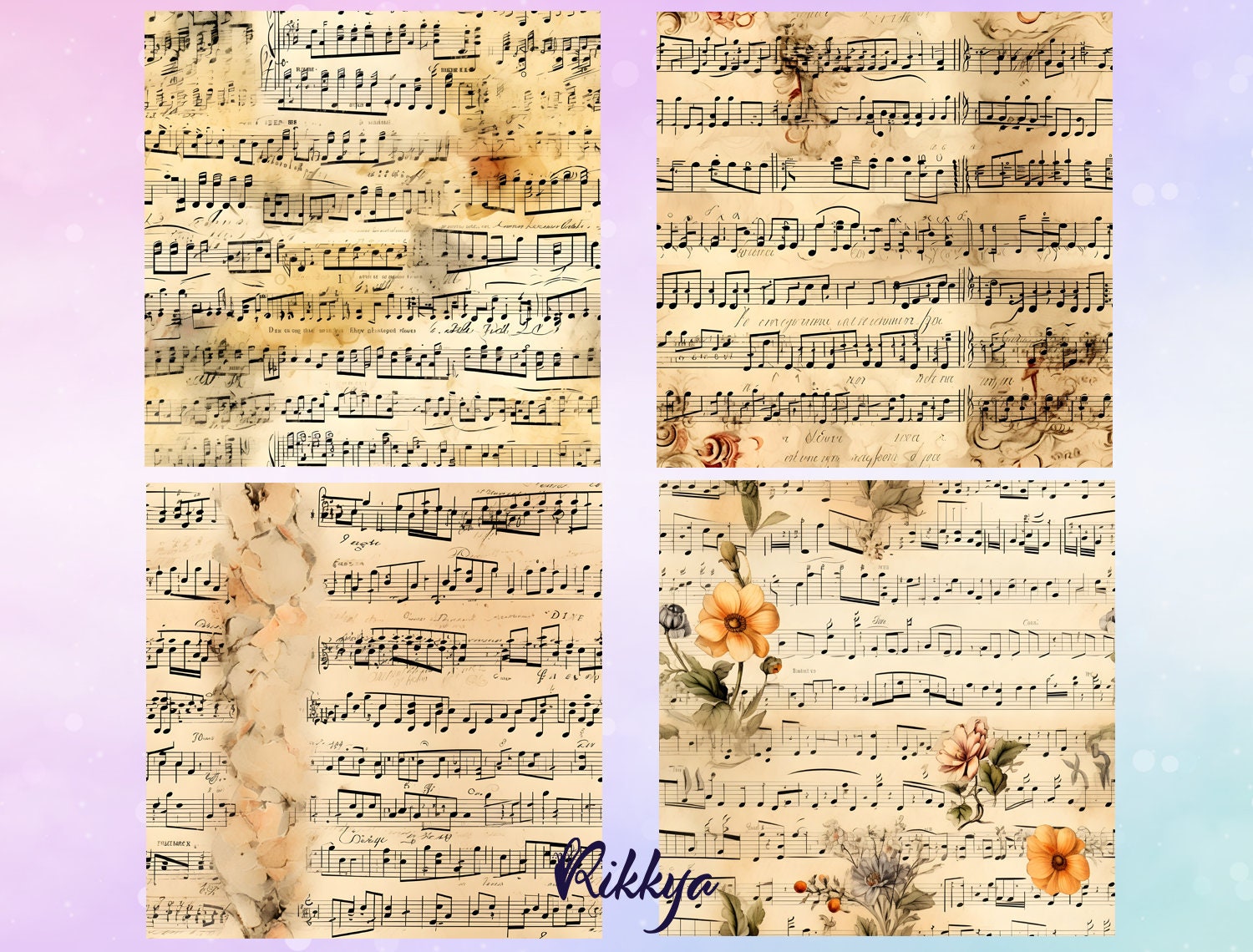 Sheet Of Music Notes Sheet Of Music Notes