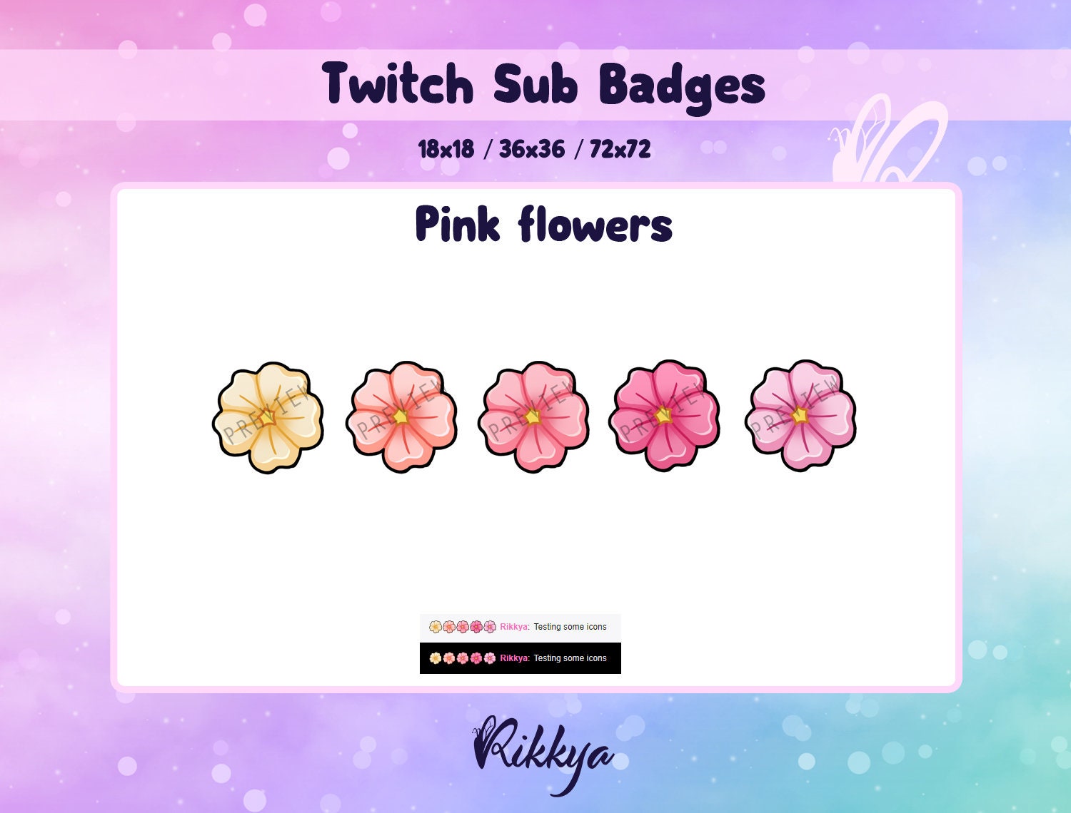 Twitch Flower Badges
