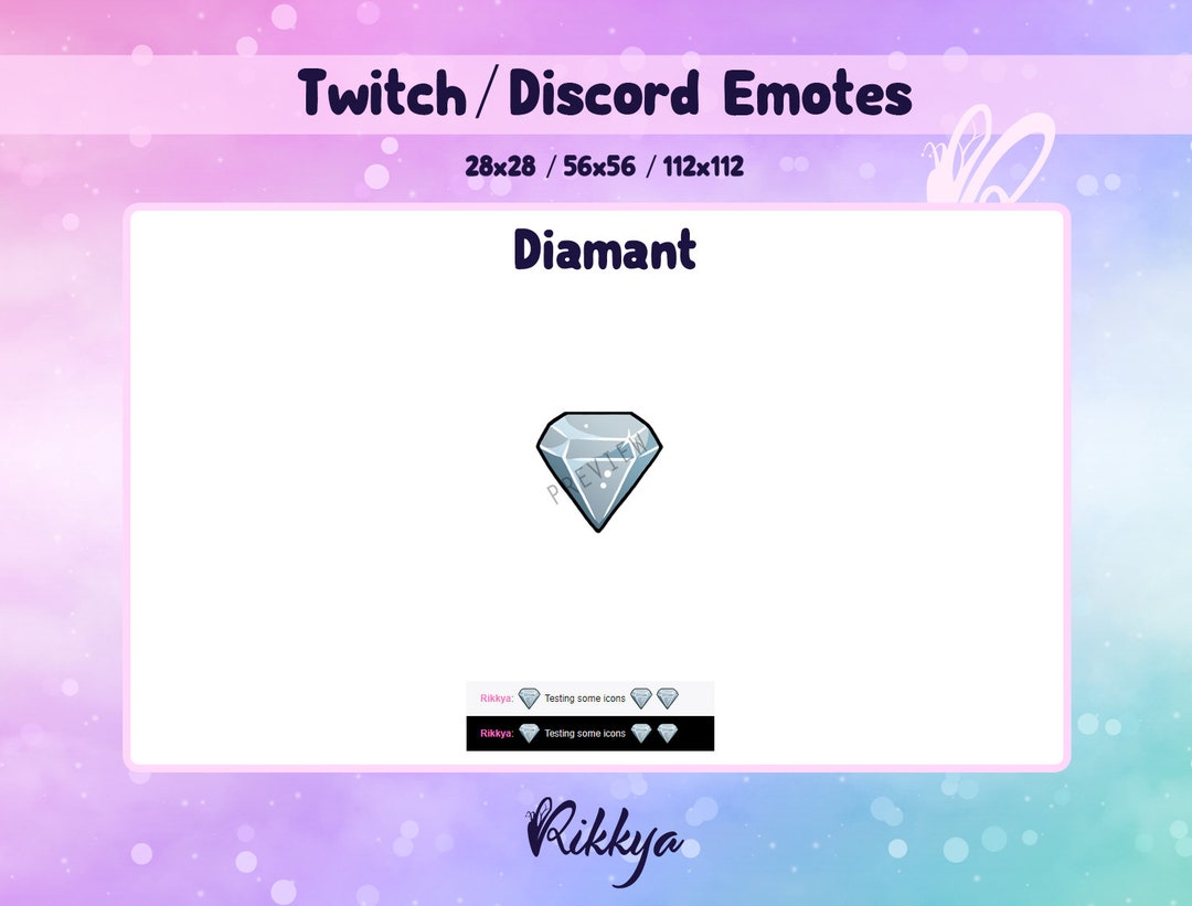Channel Point Twitch Sub Emote Diamant Sofortiger Download / P2U ...