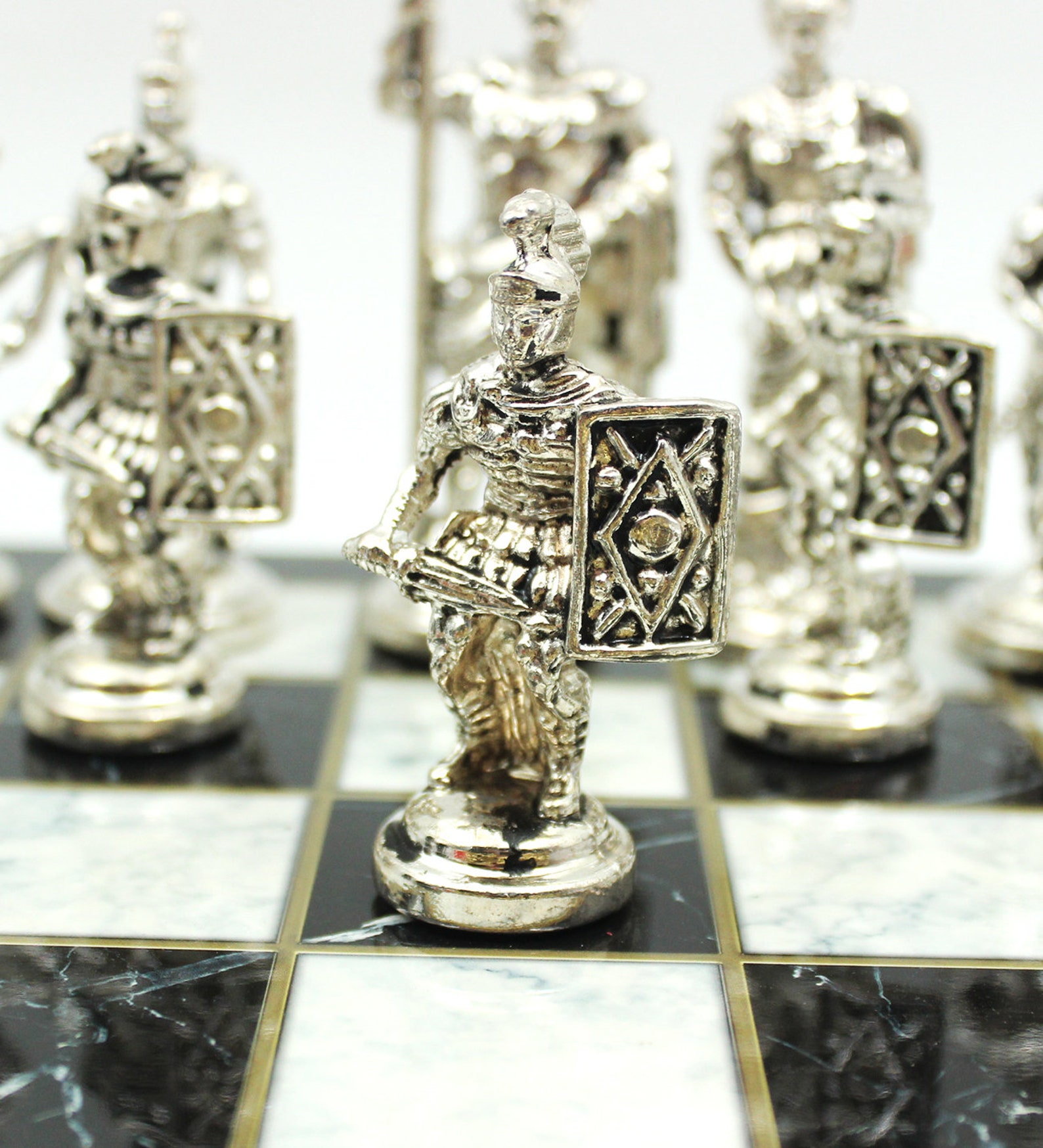 Mythology Chess Set Zinc Zamak Metal Decorative Pieces Etsy