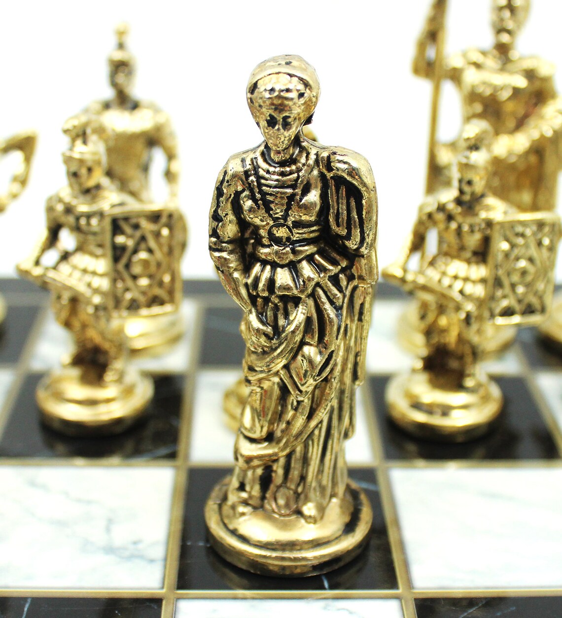 Mythology Chess Set Zinc Zamak Metal Decorative Pieces Etsy