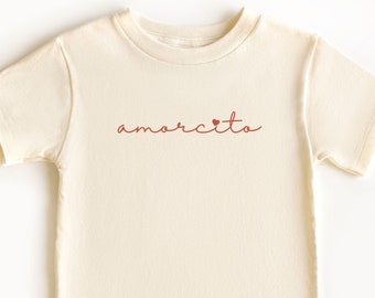 Cute Valentine's Day shirt for Toddlers/"Little Love" in spanish/amor shirt/Toddler Short Sleeve Tee/minimalistic kids shirt in spanish