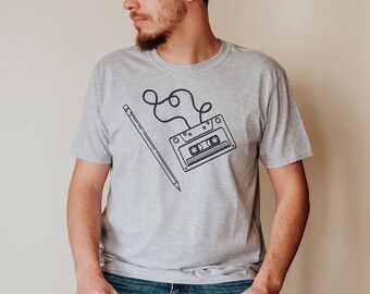Funny Retro 90's Cassette Tape T-Shirt for Him