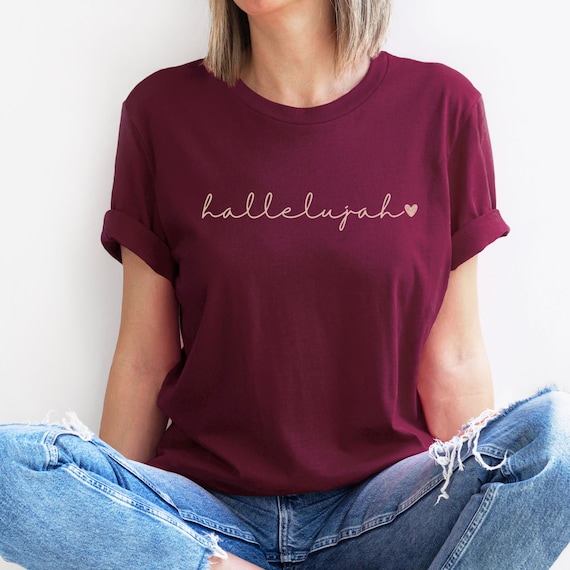 Hallelujah Shirt for Christian/Faith based tee/Christian Christmas Shirt for Women/Christmas Gift/Religious Shirt/Miminalistic shirt