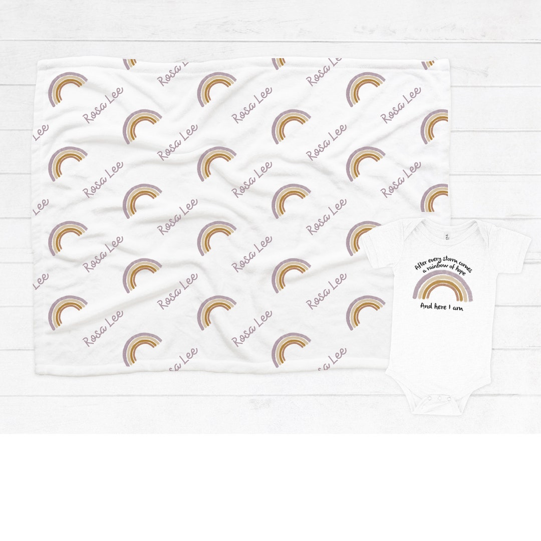 Personalized Baby Blanket Floral Baby Blanket Custom Baby Etsy