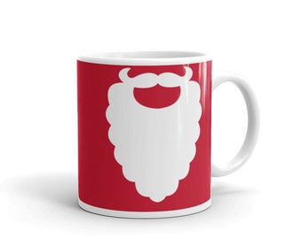 Santa Beard Mug/Funny Christmas Mugs/Santa Claus Mug/Cute Holiday Drinkware/Xmas mugs/Beard Coffee Mug/Holiday Decor/Quarantine Christmas