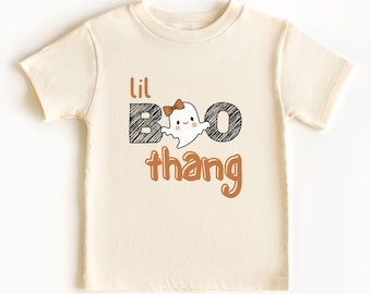 Lil Boo Kid's Halloween T-Shirt/Boo Tee for Toddlers/Cute Ghost Shirt for Kids/Youth Boo Shirt
