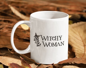 Witch Woman Mug/Halloween mug/Cute Halloween Coffee Mug/Witchy Woman Mug/Fall Mugs/Mug gift for mom/Halloween table decorCeramic Mug 11oz