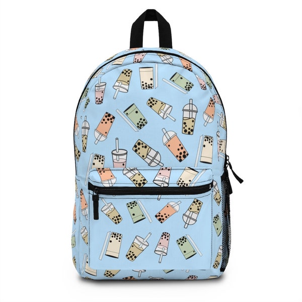 Boba Tea Backpack with laptop storage/Milk Tea School Supplies/Gift for Boba Tea Lover/Student backpack/college backpack/Bubble tea lover/