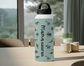 Dinosaur Stainless Steel Water Bottle with Handle Lid/Funny Water Bottle for Mom