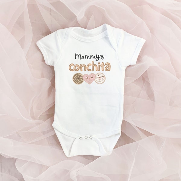 Concha Infant Fine Jersey Bodysuit/Mommy's Conchita/Pink Concha Baby One-Piece Suit/Concha Baby/Pan Dulce