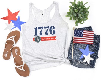 Tanktop 1776 4 juli shirt voor vrouwen Amerika t-shirt Independence Day top schattig 4 juli shirt voor vrouwen merica racerback tanktop voor dames