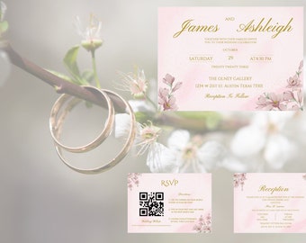 Wedding Invitation Template | Invitation | Digital Download | Editable Template