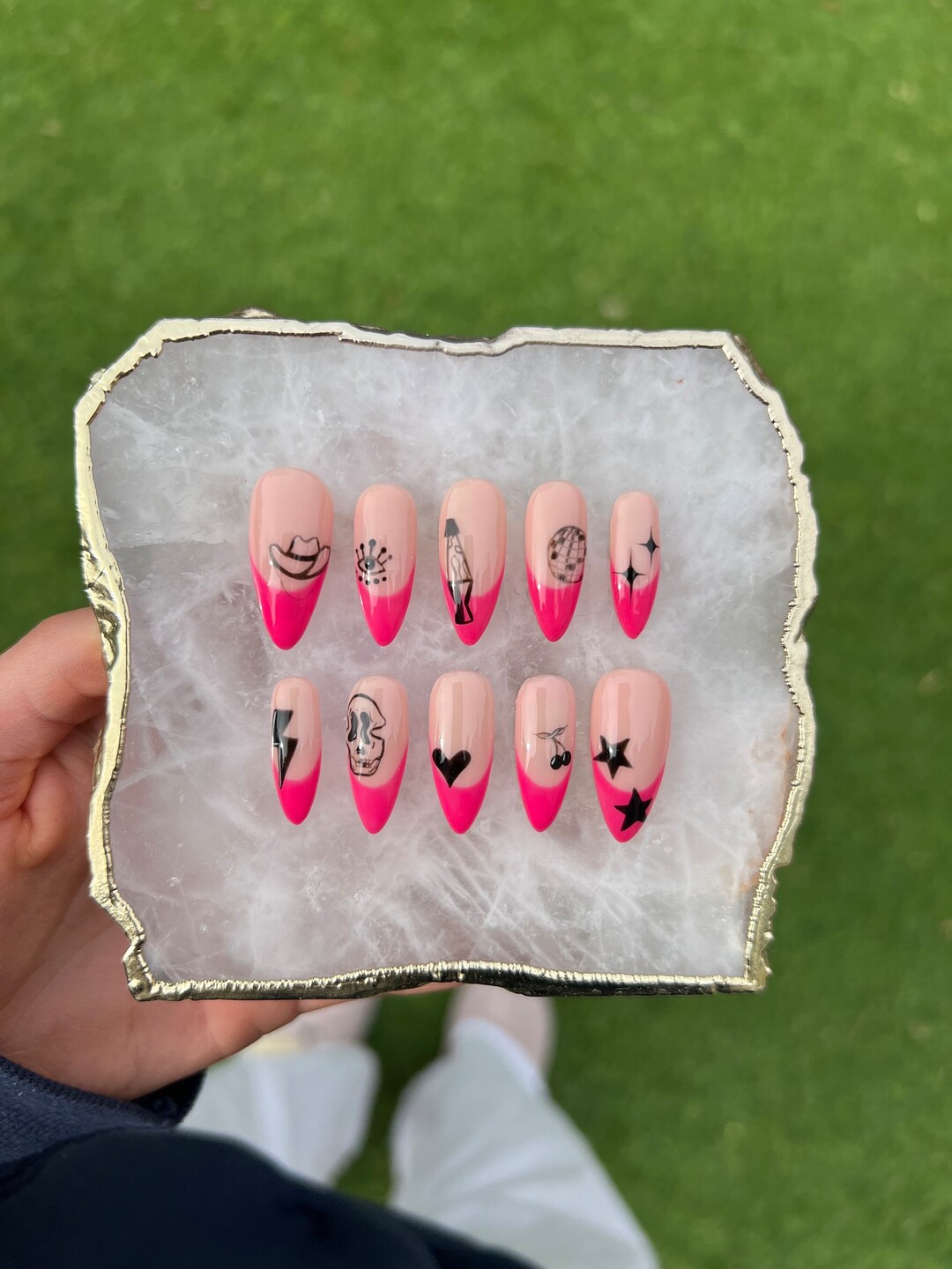 Dreamy 70s Cowboy Luxury Press on Nails Pressed Paradise Nails Etsy