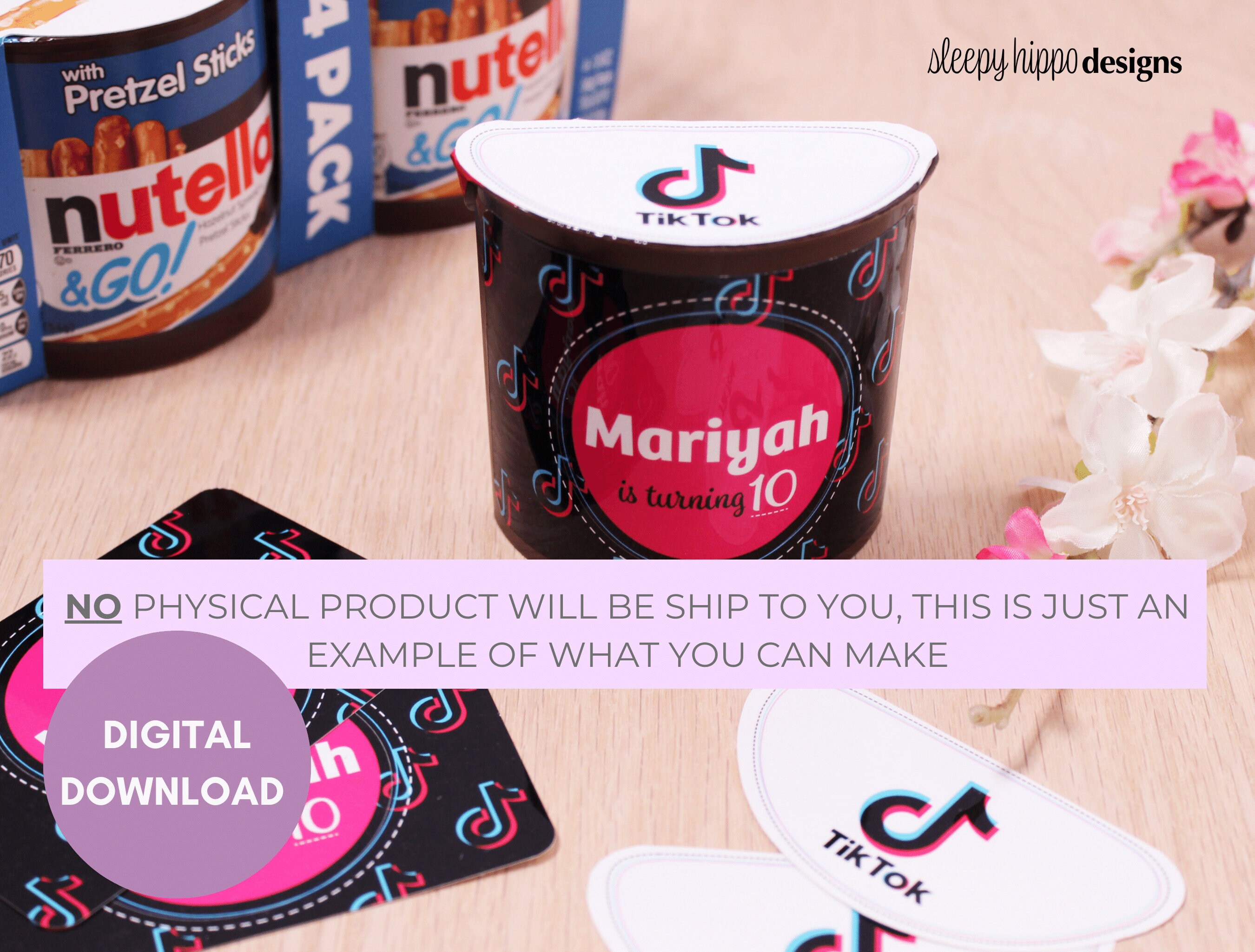 Nutella and Go Labels Nutella and Go Sticker Nutella and Go Template ...