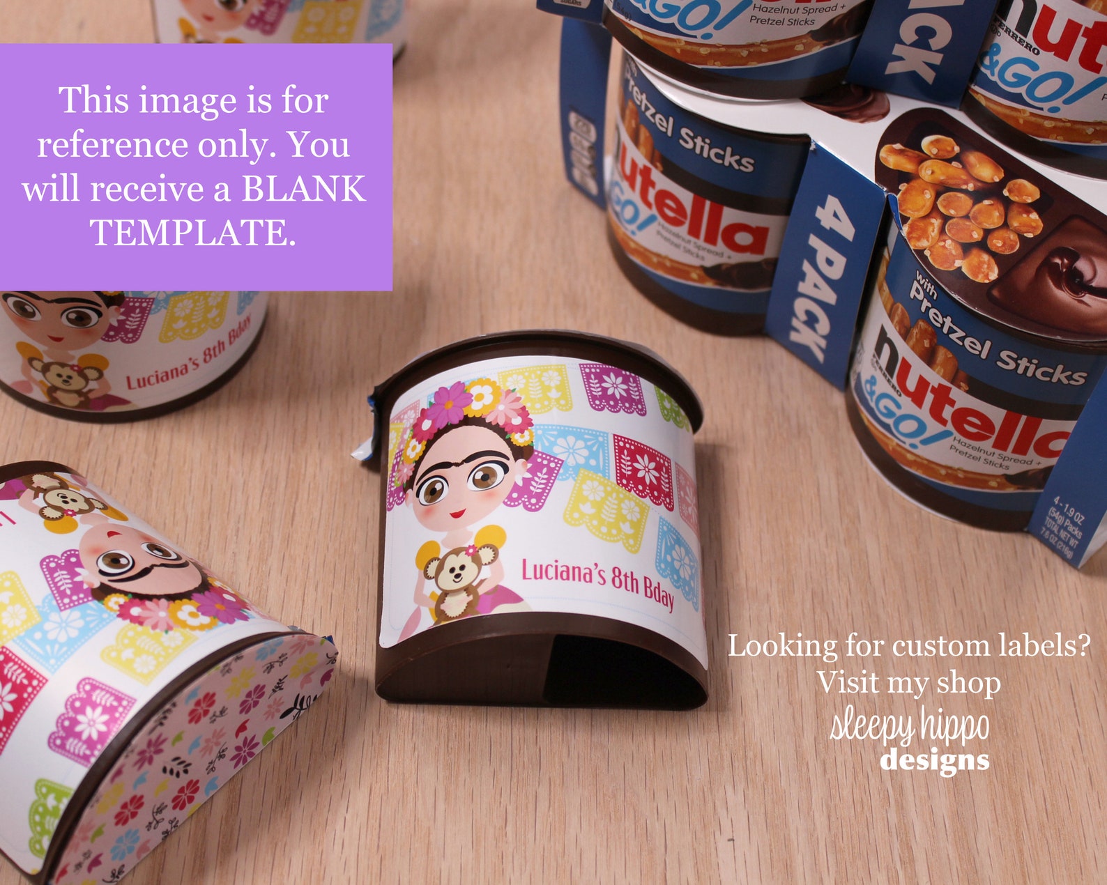 Nutella and Go Labels Nutella and Go Sticker Nutella and - Etsy