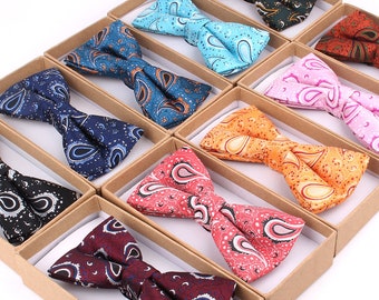 Wedding Bow Tie, Paisley Bow tie,Groom Bow Ties, Men's Bow tie,Bow Ties For Men,Wedding Ties,Prom Bow tie,Gifts for Groomsmen,Man Bow ties