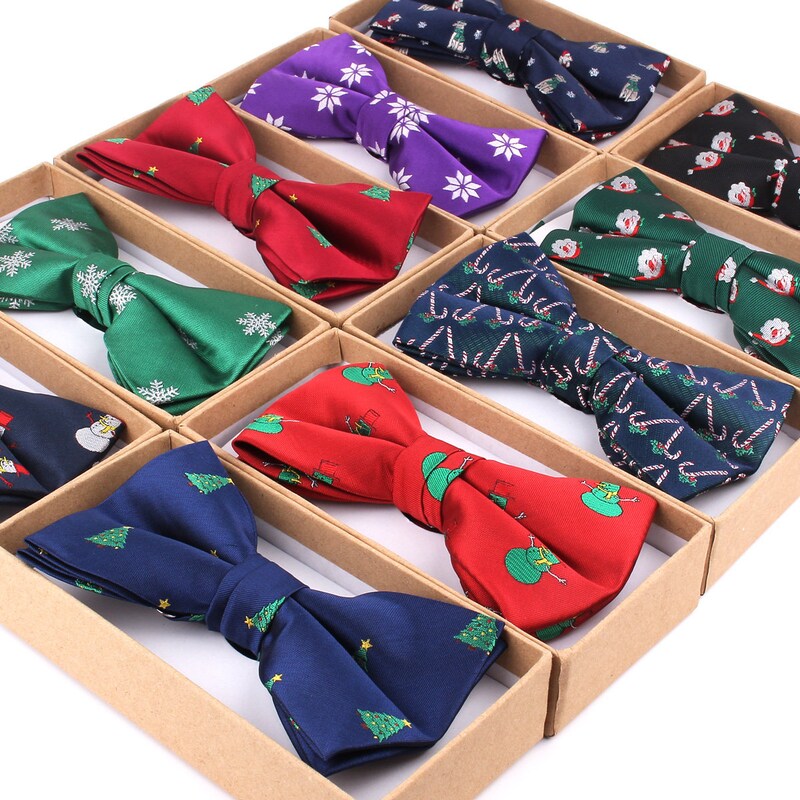 Festive Bow Tie - White